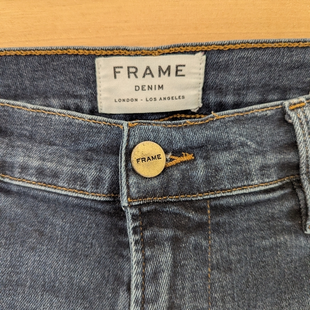 Frame Denim Dark Blue Skinny Jeans Size 30 - Picture 5 of 7